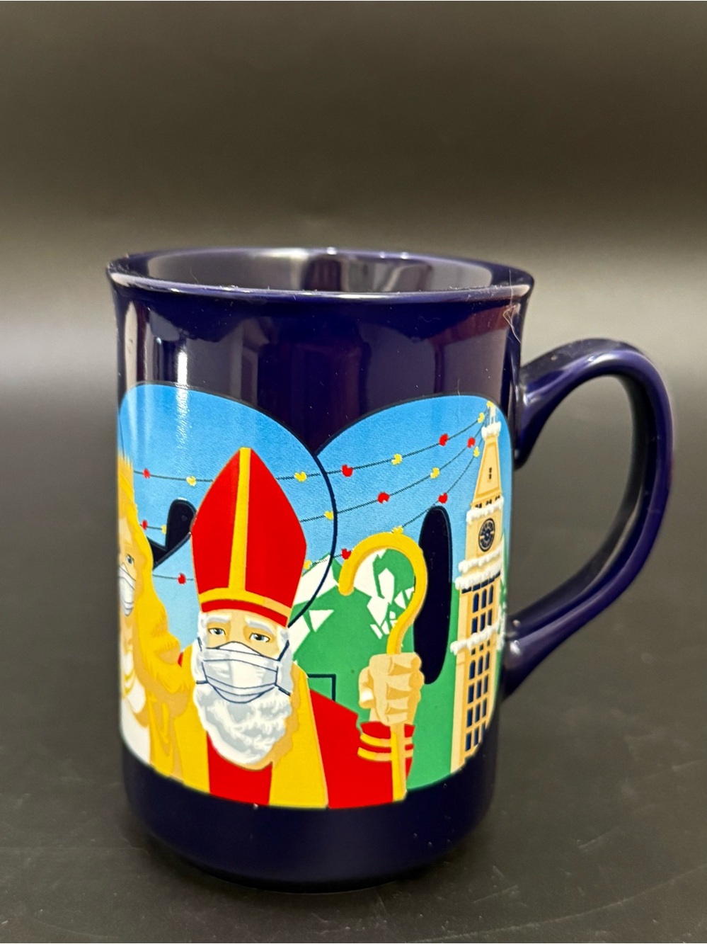 2020 Denver Christkindlmarket 20th Anniv Blue Pandemic Ceramic Souvenir Mug